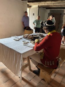 Working with onsite experts one-on-one, handling artifacts, and learning about life in the 17th and early 1800s at the fort – Mr. Whitfield got to experience a firsthand historical perspective of New York state. Photo courtesy of Mr. Whitfield.