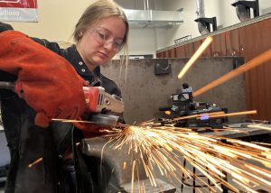 BKW senior Ruby Terrell continues to build her welding experience at the Capital Region BOCES Career and Technical Education Center.