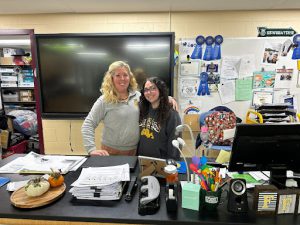 BKW Agriscience teacher and FFA advisor Mrs. Kehrer posing with BKW senior Alexis “Lexi” Malanga who recently attended the state’s first-ever Youth Agriculture Leadership Conference.